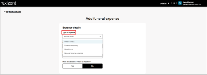 20250107 Adding a Funeral Expense (1)