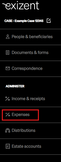 20250107 Expenses Tab on Case Dashboard