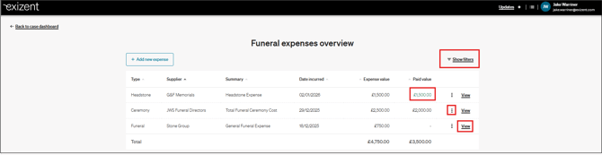 20250107 Funeral Expenses Overview Page (With Settled Expenses)