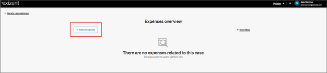 20250801 Blank Expenses Overview Page