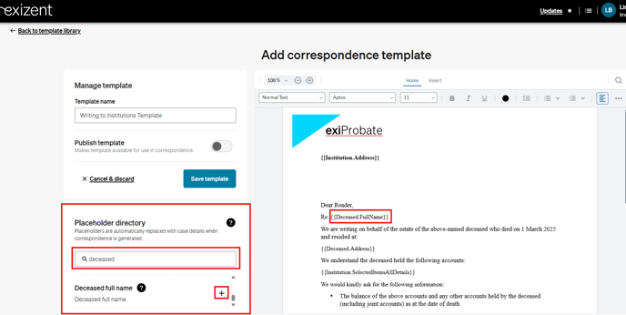 20250912 Templates - copying placeholders