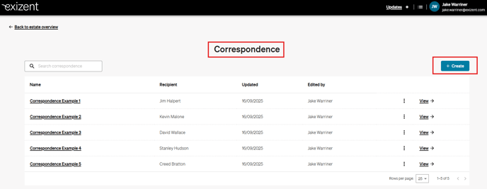 20250916 Correspondence Main Page (People)