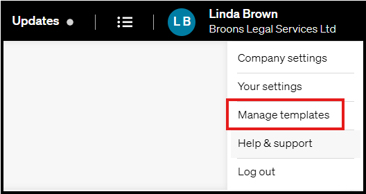 20250929 Manage Templates front screen (updated)