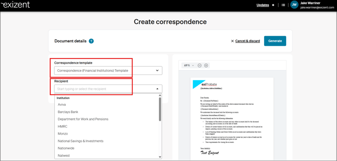 20251002 Create Correspondence Page (Financial Institutions) 1-1