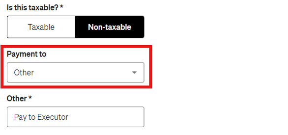 20251121 - New Estate Account income design - Payment to
