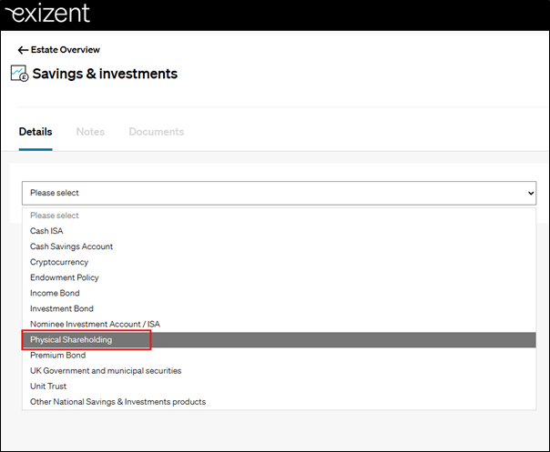 20260819 - Savings and Investments Drop Down Menu