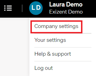 Company settings menu-1