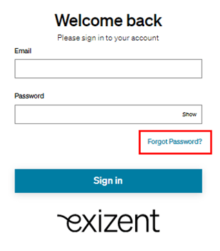 20220120 Login Page Forgot password outlined