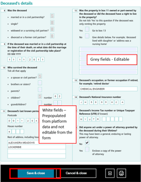 How do I prepare an IHT400 form and the relevant schedules?