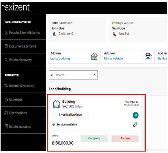 20220811 view of asset as tile on estate overview