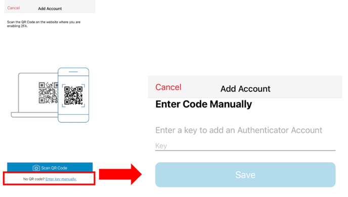 20230830 - MFA - Authy Authenticator - manual code
