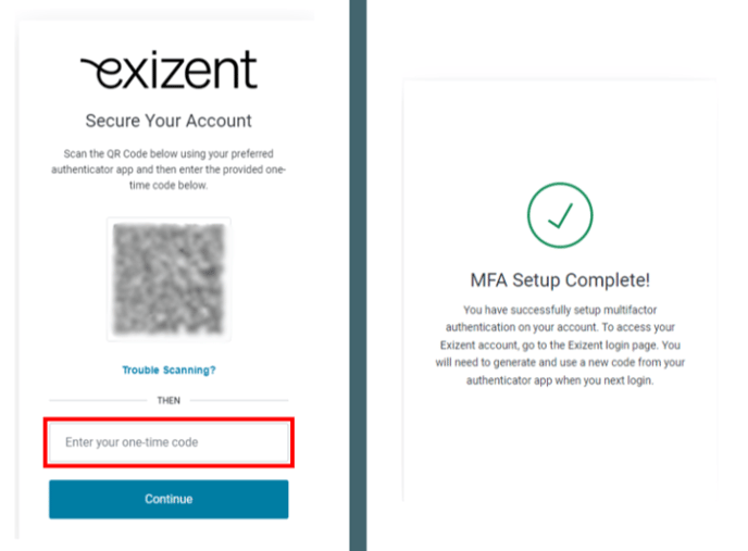 20230830 Exizent enter MFA code view-2