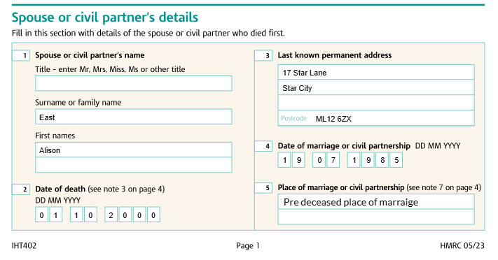 Iht406 Form.pdf How do I prepare an IHT436 or IHT402 form?